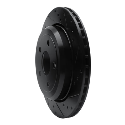 R1 11-25 Dodge Durango Front & Rear Drilled & Slotted Black Brake Rotor Set