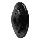 R1 11-25 Dodge Durango Front & Rear Drilled & Slotted Black Brake Rotor Set
