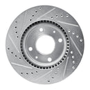 R1 02-06 Hyundai SONATA Front Right Drilled & Slotted Silver Brake Rotor