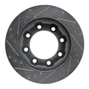 R1 77-93 Chevrolet V3500 Front Drilled & Slotted Silver Brake Rotor Set