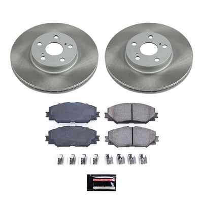 Power Stop 09-10 Pontiac Vibe Front and Rear Semi-Coated Rotor Kit