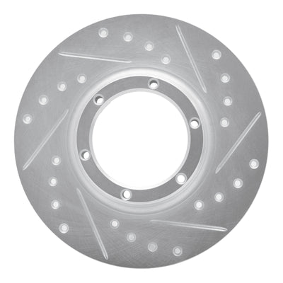 R1 71-83 Renault Lecar Front Right Rear Right Drilled & Slotted Silver Brake Rotor