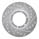 R1 71-83 Renault Lecar Front Right Rear Right Drilled & Slotted Silver Brake Rotor