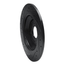 R1 16-25 Ford Focus Rear Right Drilled & Slotted Black Brake Rotor