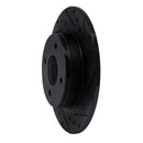 R1 84-85 Nissan 300ZX Rear Right Drilled & Slotted Black Brake Rotor