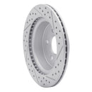 R1 08-10 Chevrolet Cobalt Rear Left Drilled & Slotted Geo-Carbon Rotor