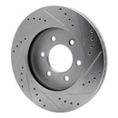 R1 02-06 Ford ExpeditIon Front Drilled & Slotted Silver Brake Rotor Set