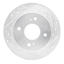 R1 89-96 Nissan 240SX Front & Rear Drilled & Slotted Silver Brake Rotor Set