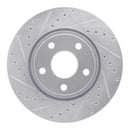 R1 11-22 Dodge Durango Front & Rear Drilled & Slotted Silver Brake Rotor Set