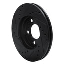 R1 94-04 Ford Mustang Front Right Drilled & Slotted Black Brake Rotor