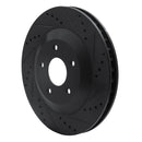 R1 97-09 Cadillac XLR Front & Rear Drilled & Slotted Black Brake Rotor Set