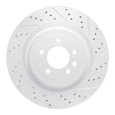 R1 13-25 Land Rover Defender 130 Rear Right Drilled & Slotted Geo-Carbon Rotor