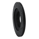R1 04-11 Mazda RX-8 Rear Left Drilled & Slotted Black Brake Rotor