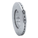 R1 17-25 Nissan Kicks Front Right Drilled & Slotted Silver Brake Rotor