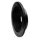 R1 09-17 Suzuki Grand Vitara Rear Left Drilled & Slotted Black Brake Rotor