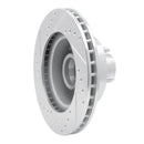 R1 79-91 Ford LTD Crown Victoria Front Right Drilled & Slotted Silver Brake Rotor
