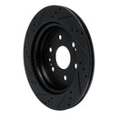 R1 19-25 Cadillac Escalade Front & Rear Drilled & Slotted Black Brake Rotor Set