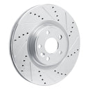R1 20-20 Jaguar F-Pace Front Right Drilled & Slotted Silver Brake Rotor