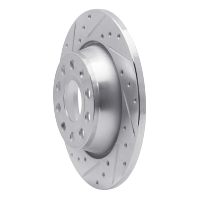 R1 05-18 Audi A3 Quattro Rear Drilled & Slotted Silver Brake Rotor Set