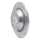 R1 05-18 Audi A3 Quattro Rear Drilled & Slotted Silver Brake Rotor Set