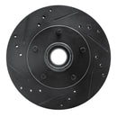 R1 1982-1995 Buick Regal Front Left Drilled & Slotted Black Brake Rotor