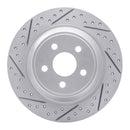 R1 15-24 Ford Police Responder Hybrid Rear Left Drilled & Slotted Geo-Carbon Rotor