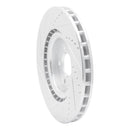 R1 07-14 Ford Mustang Front Right Drilled & Slotted Silver Brake Rotor
