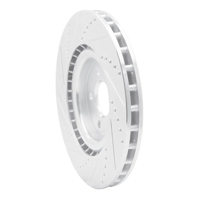 R1 07-14 Ford Mustang Front Drilled & Slotted Silver Brake Rotor Set