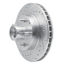 R1 93-95 Chevrolet G10 Front Left Drilled & Slotted Silver Brake Rotor