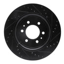 R1 07-17 Ford ExpeditIon Front & Rear Drilled & Slotted Black Brake Rotor Set
