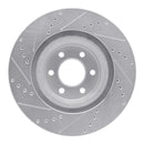 R1 92-02 Dodge Viper Front Right Drilled & Slotted Silver Brake Rotor
