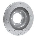 R1 03-09 Lexus GX470 Front Drilled & Slotted Silver Brake Rotor Set