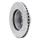 R1 82-86 BMW 735I Front Left Drilled & Slotted Silver Brake Rotor