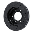 R1 19-25 Ford BRONCO Front Right Drilled & Slotted Black Brake Rotor