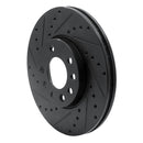 R1 03-11 Cadillac BLS (Mexico) Front Left Drilled & Slotted Black Brake Rotor