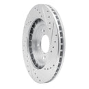 R1 97-05 Acura NSX Front Left Drilled & Slotted Silver Brake Rotor