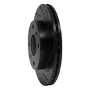 R1 89-13 Infiniti G20 Front Right Drilled & Slotted Black Brake Rotor