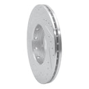R1 05-22 Mitsubishi Outlander PHEV Front Right Drilled & Slotted Silver Brake Rotor