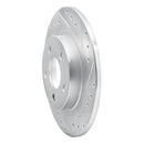 R1 98-05 Buick Park Avenue Rear Right Drilled & Slotted Silver Brake Rotor