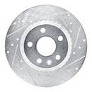 R1 20-22 Jaguar E-Pace Rear Drilled & Slotted Silver Brake Rotor Set