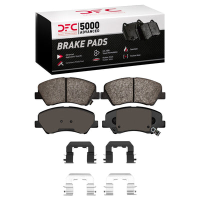 DFC 12-17 Dodge Attitude Front & Rear Geospec Rotors with 5000 Advanced Brake Pads w/Hardware