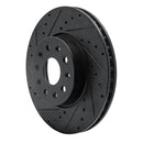 R1 16-25 Cadillac CT5 Front & Rear Drilled & Slotted Black Brake Rotor Set