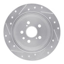 R1 94-95 Toyota Celica Rear Right Drilled & Slotted Silver Brake Rotor