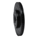 R1 11-19 Nissan Juke Front Right Drilled & Slotted Black Brake Rotor