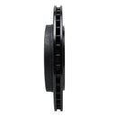 R1 89-95 Chrysler LeBaron Rear Left Drilled & Slotted Black Brake Rotor