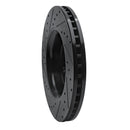 R1 11-22 Dodge Durango Front Drilled & Slotted Black Brake Rotor Set