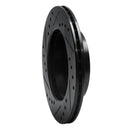 R1 84-06 Honda CRX Front Right Drilled & Slotted Black Brake Rotor