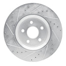 R1 11-25 Dodge Durango Front Drilled & Slotted Silver Brake Rotor Set