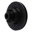 R1 74-84 Chrysler Imperial Front Right Drilled & Slotted Black Brake Rotor