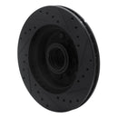 R1 1990-2002 Chevrolet Astro Front Left Drilled & Slotted Black Brake Rotor